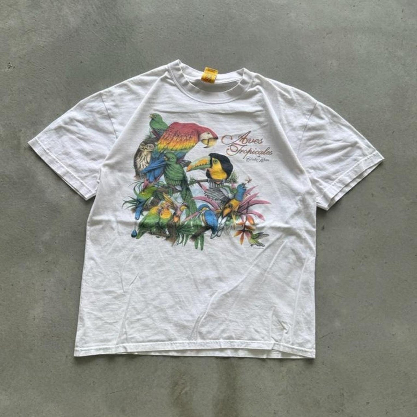 Vintage 90s Parrot Toucan Bird Animal Nature T-Shirt - X-Large