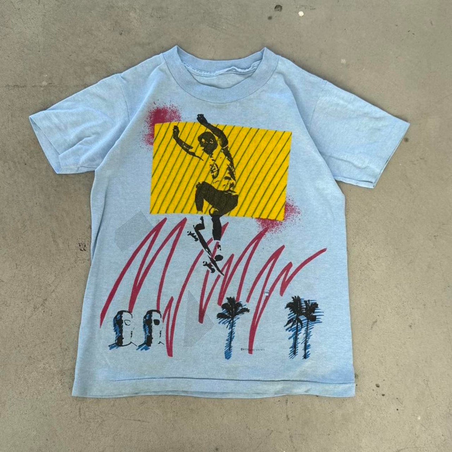 Vintage 80s Skateboarding Skater T-Shirt - Kids Medium