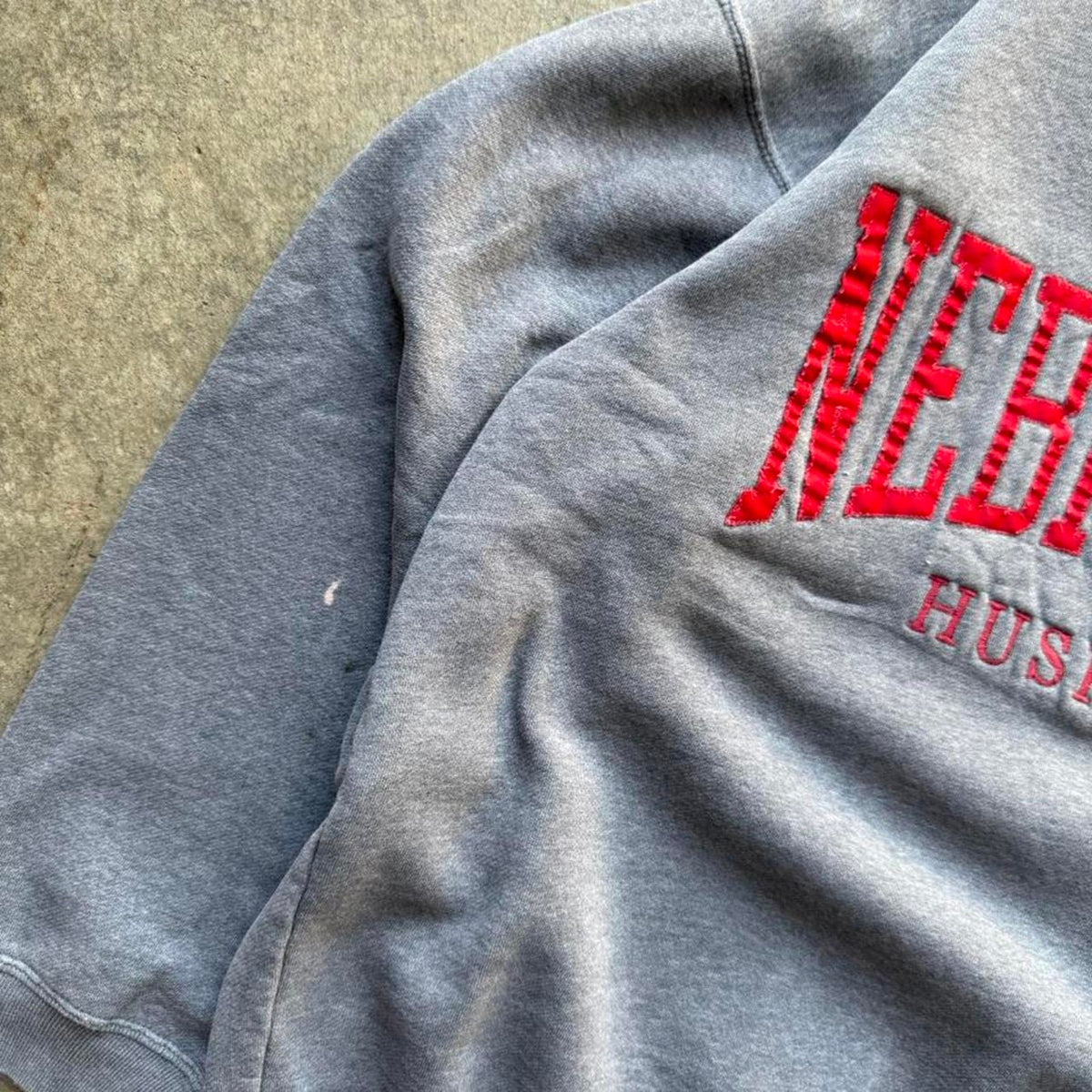 Vintage 90s Nebraska Huskers Embroidered Crewneck - Small
