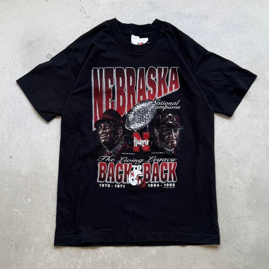 Vintage 1996 Nebraska Back to Back Trophy Huskers T-Shirt