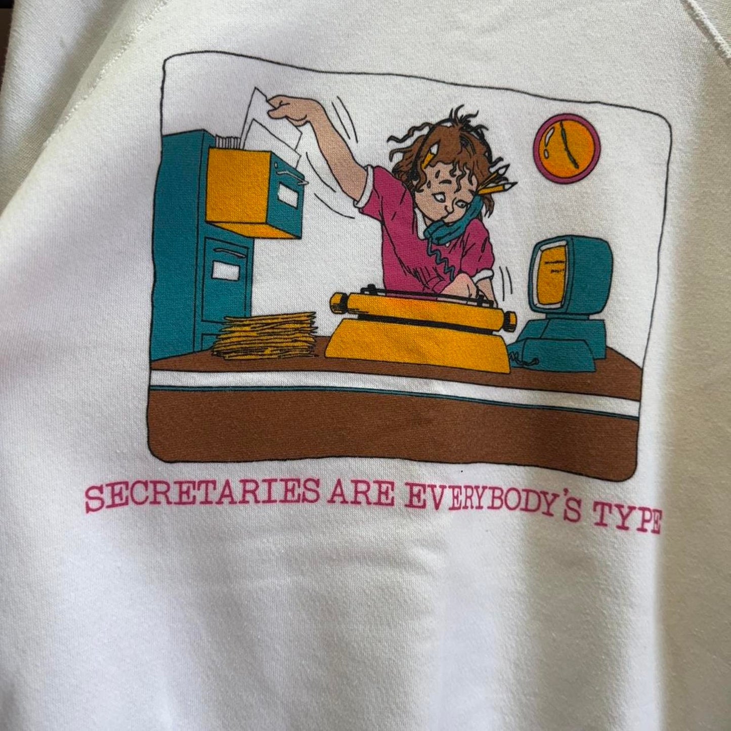 Vintage 90s Secretary Comic Cartoon Crewneck