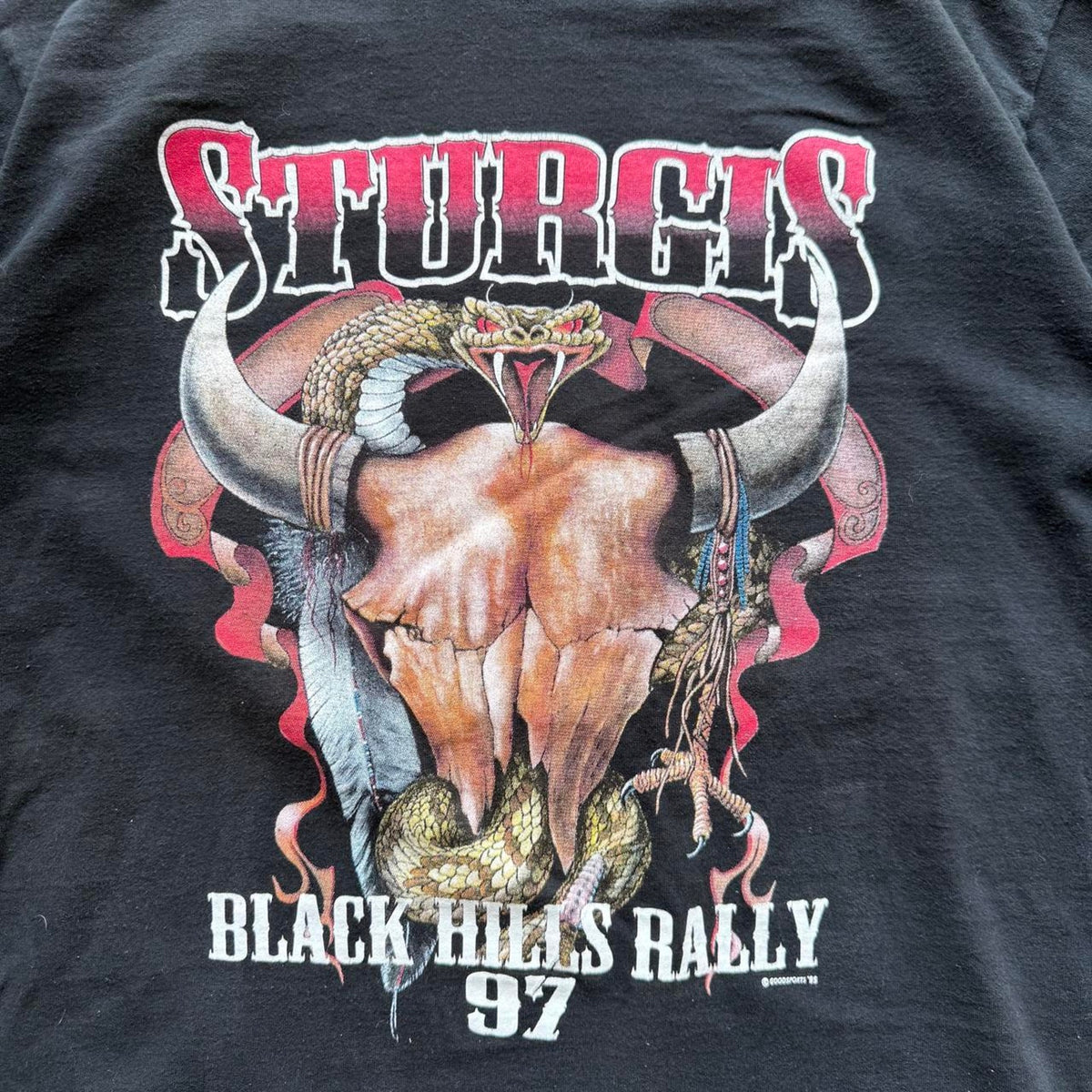 Vintage 1997 Sturgis Black Hills Rally Biker T-Shirt - X-Large