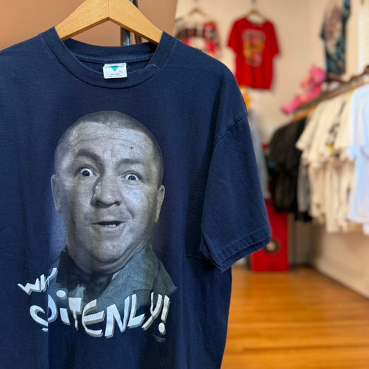 Vintage 90s 3 Stooges Soitenly Big Face T-Shirt