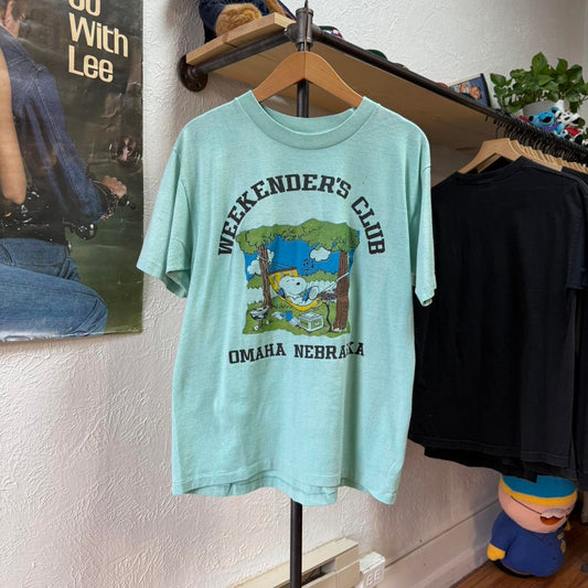 Vintage 80s Snoopy Weekenders Club Omaha Nebraska T-Shirt - X-Large