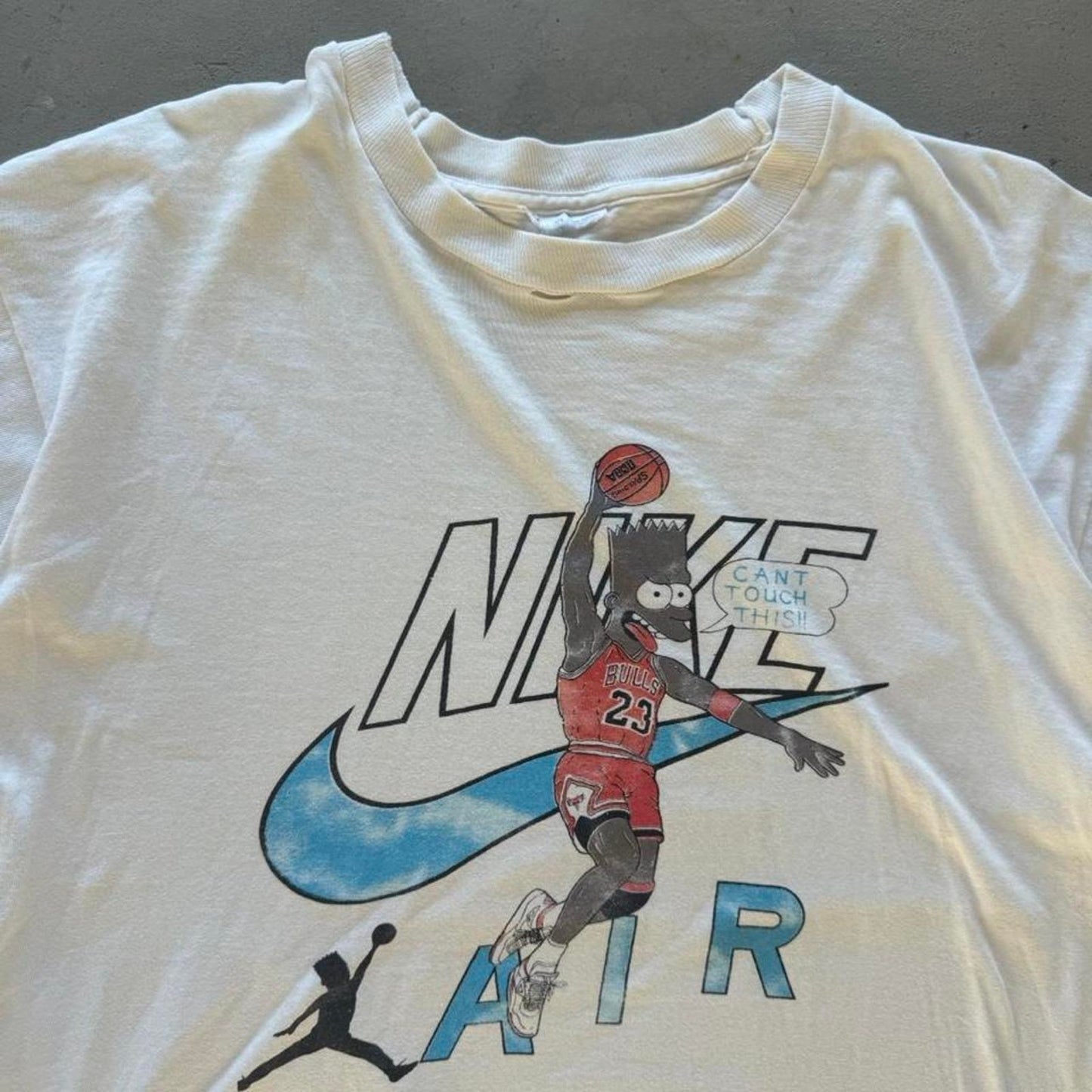 Vintage 90s Bart Simpson Nike Air Jordan Parody T-Shirt - X-Large