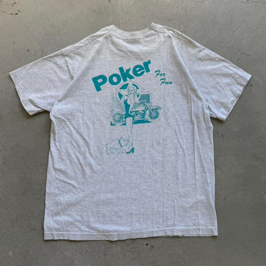 Vintage 1992 Fred’s Fun Run Poker Biker Motorcycle T-Shirt - X-Large