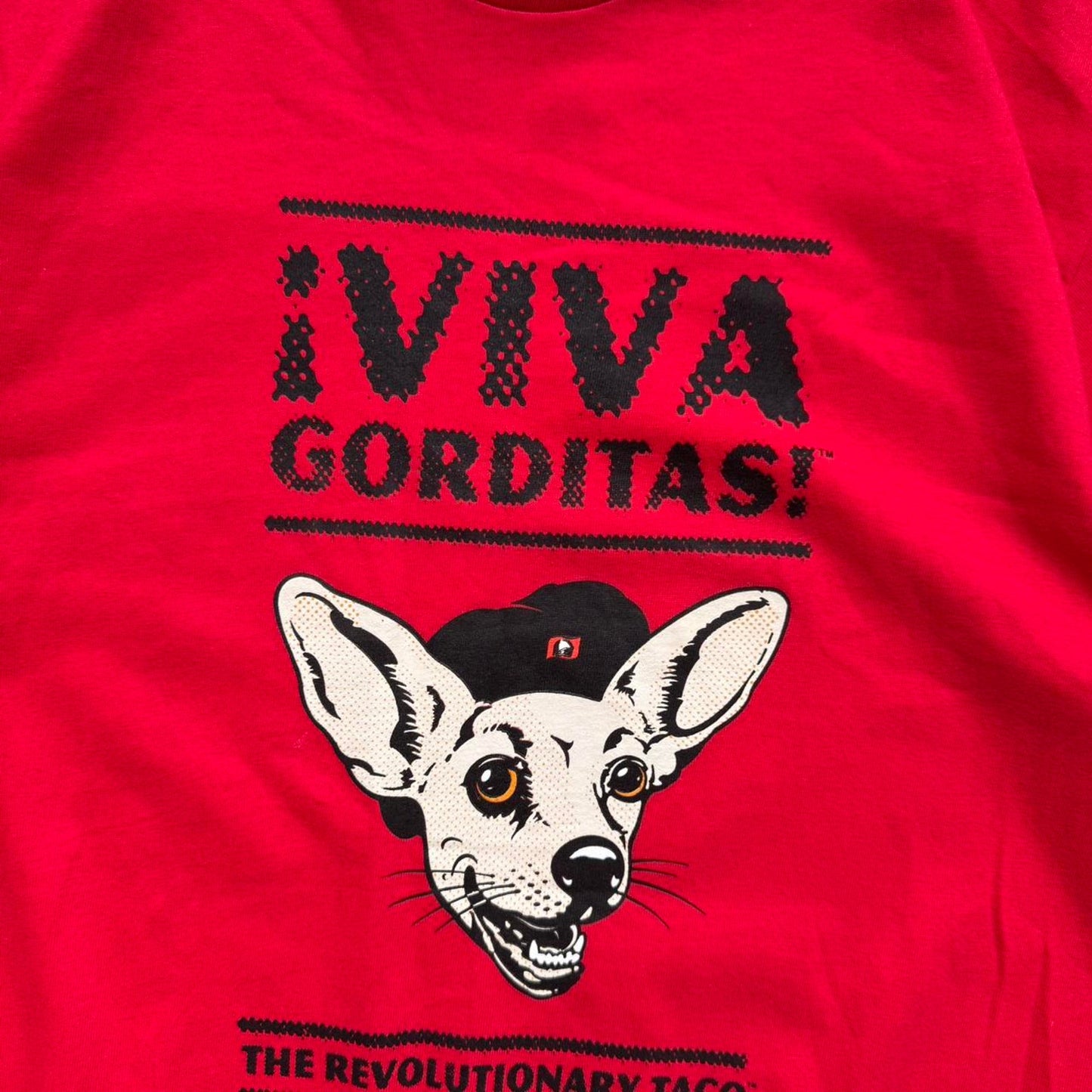 Vintage 90s Taco Bell Viva Gorditas Chihuahua Dog T-Shirt - Medium