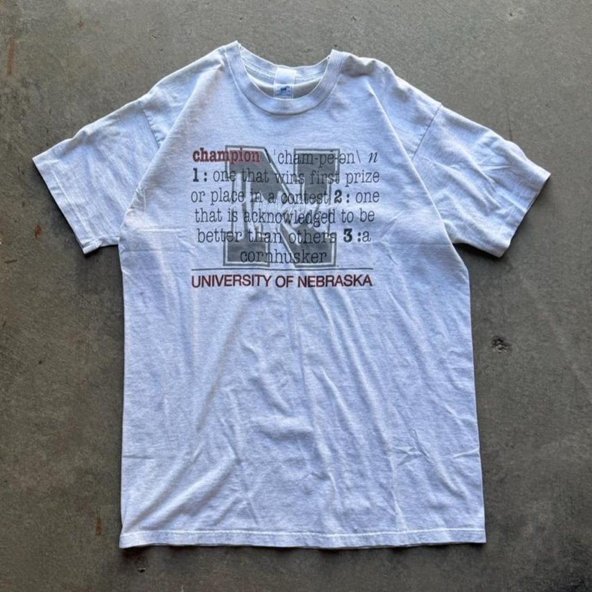 Vintage 90s Nebraska Huskers Definition T-Shirt - X-Large