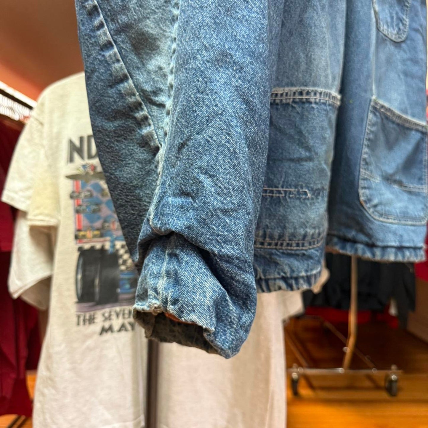 Vintage 80s Key Imperial Paint Splatter Chore Jacket - X-Large