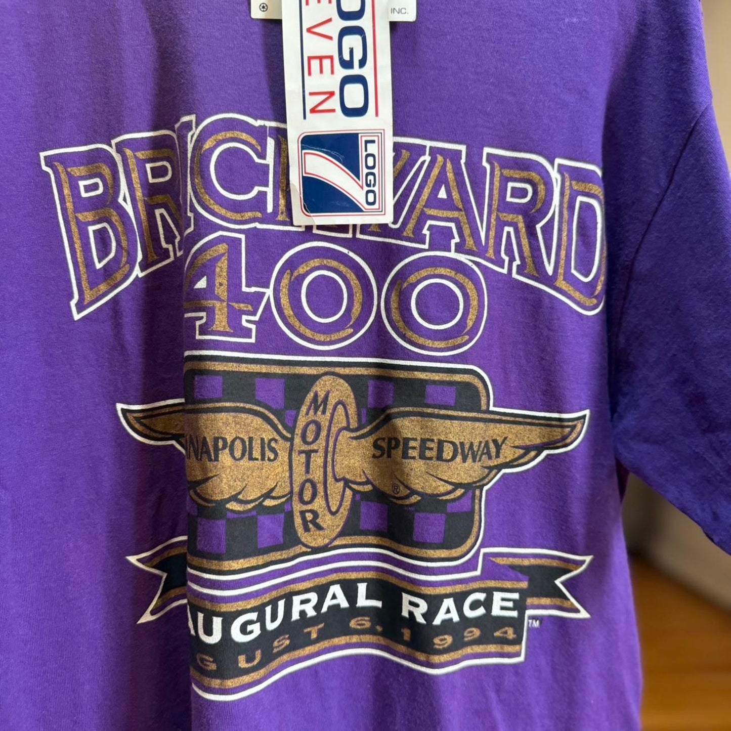 Vintage 90s NASCAR Brickyard 400 Racing Race Car T-Shirt