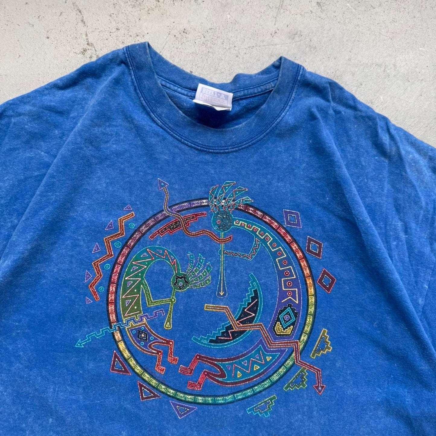 Vintage 90s Aztec Style Native Arizona Art T-Shirt - X-Large