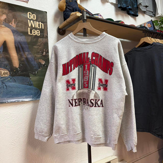 Vintage 1995 Nebraska National Champs Football Crewneck - X-Large