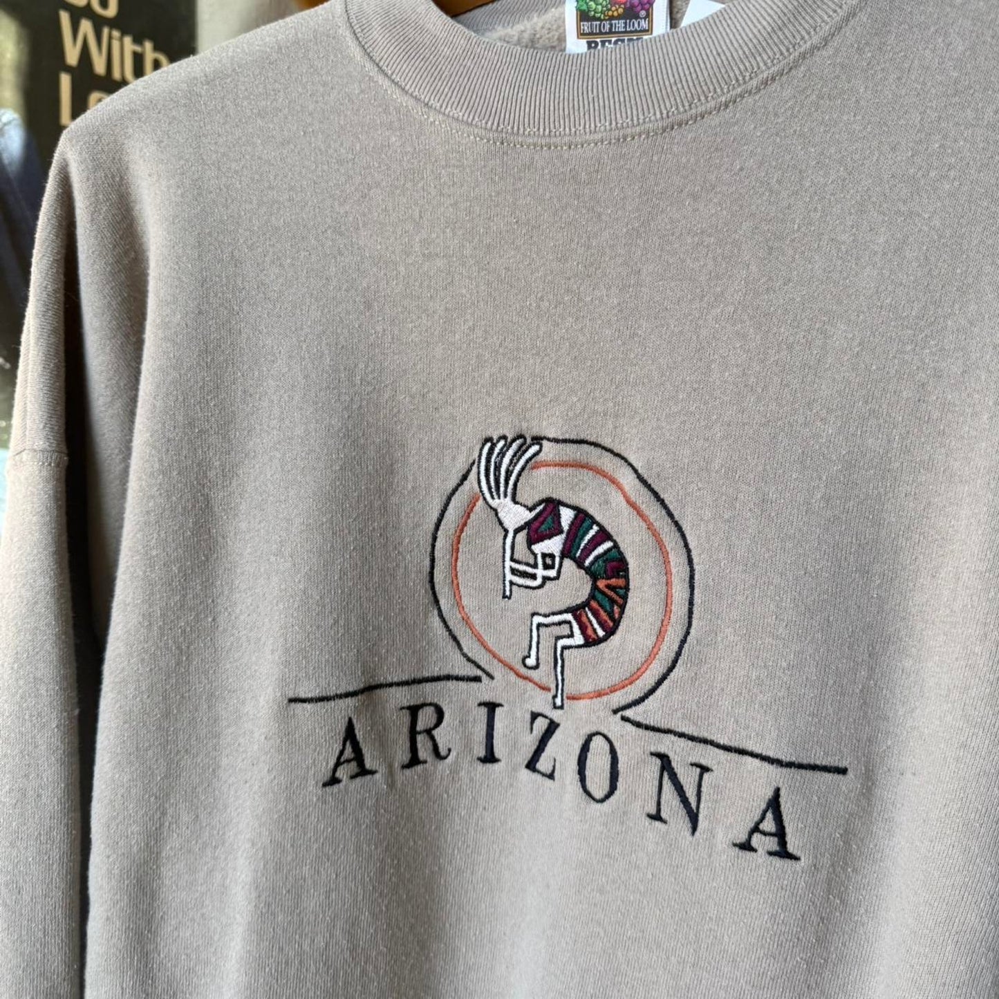 Vintage 90s Arizona Aztec Embroidered Crewneck - X-Large
