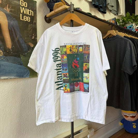 Vintage Atlanta 1996 Olympics Art Style T-Shirt - X-Large