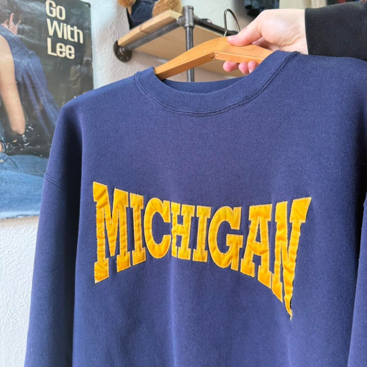 Vintage 90s Michigan University Wolverines Crewneck - Large