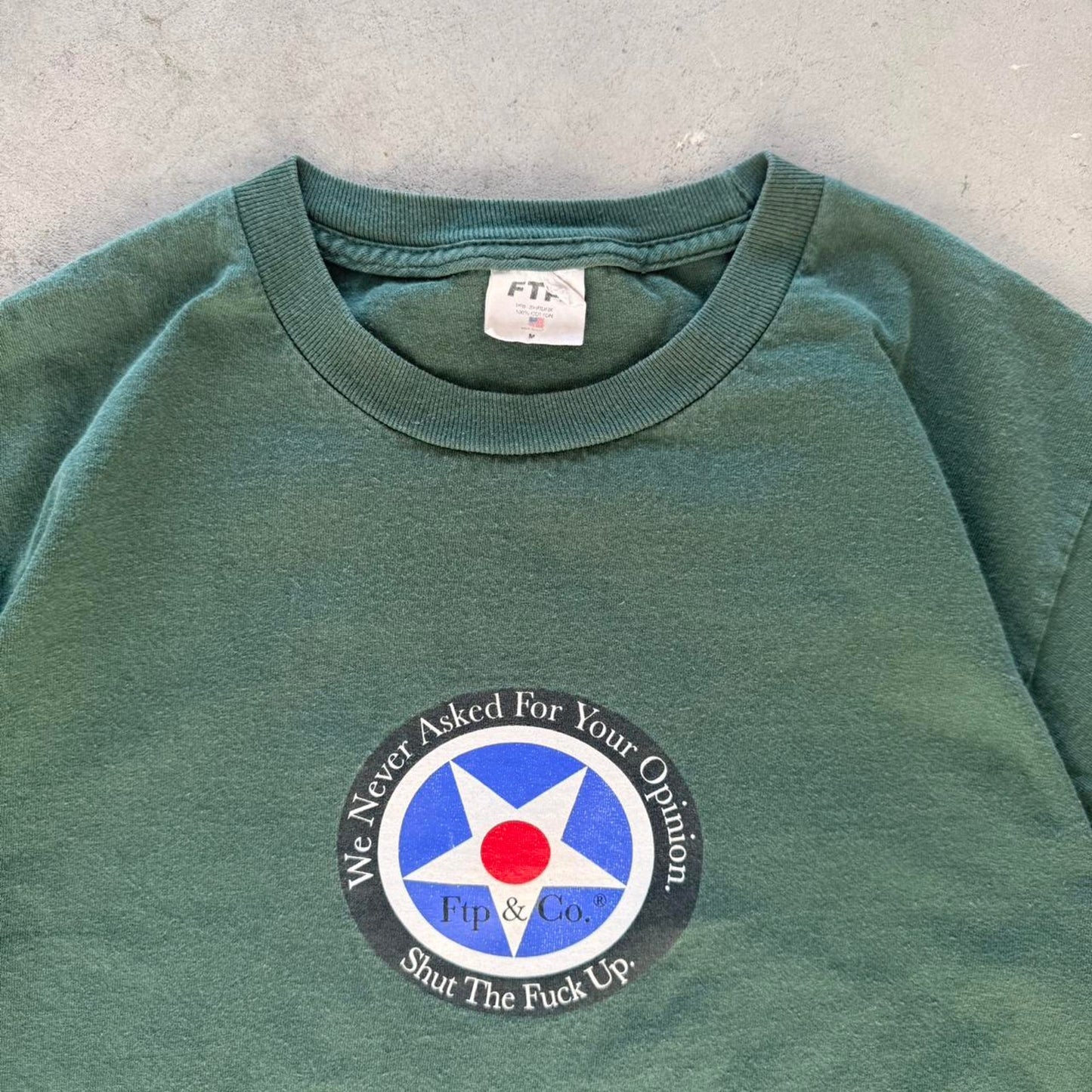 Vintage 90s FTP Shut the F*ck Up Skater T-Shirt - Medium