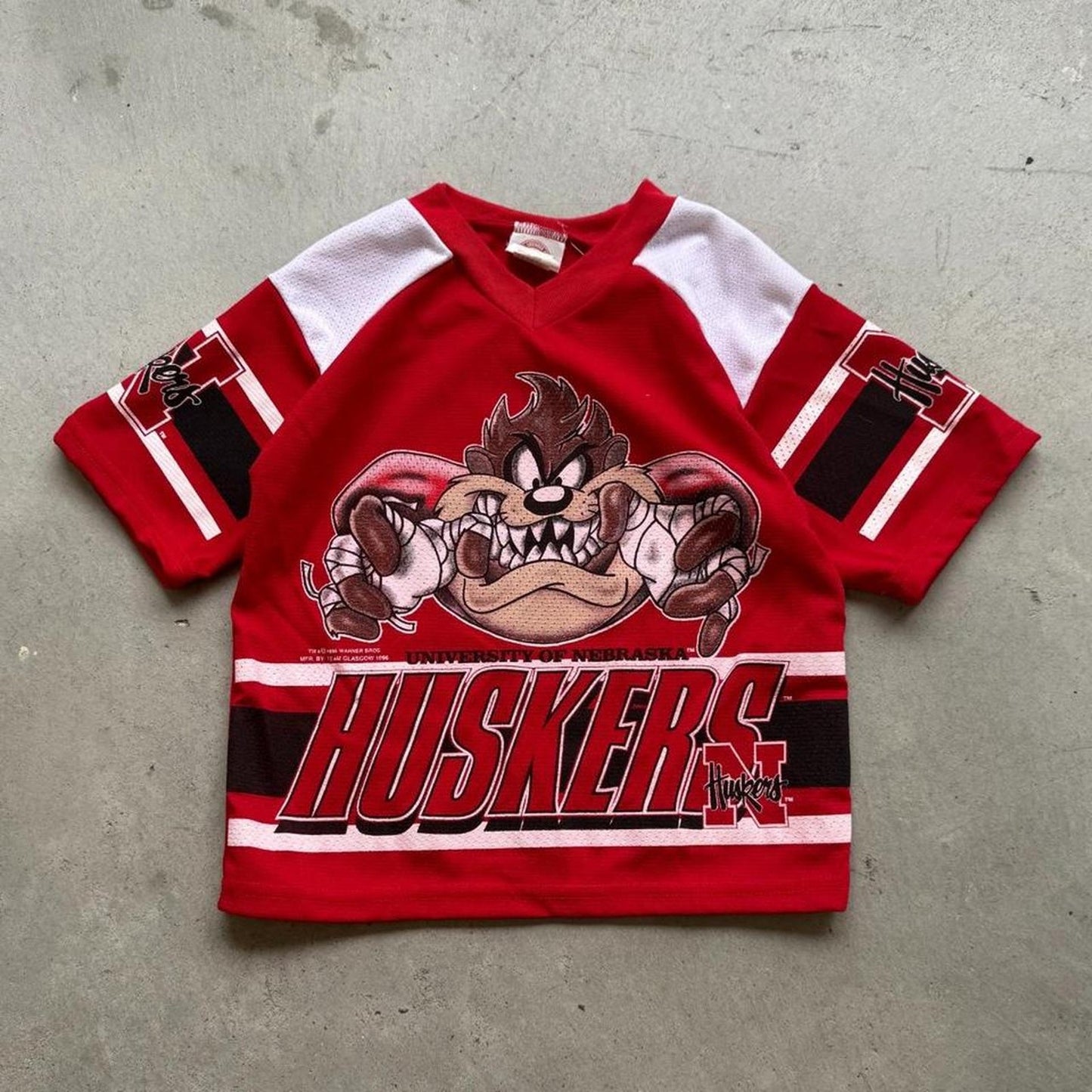 Vintage 90s Nebraska Huskers Taz Jersey - Kids Medium 6-8