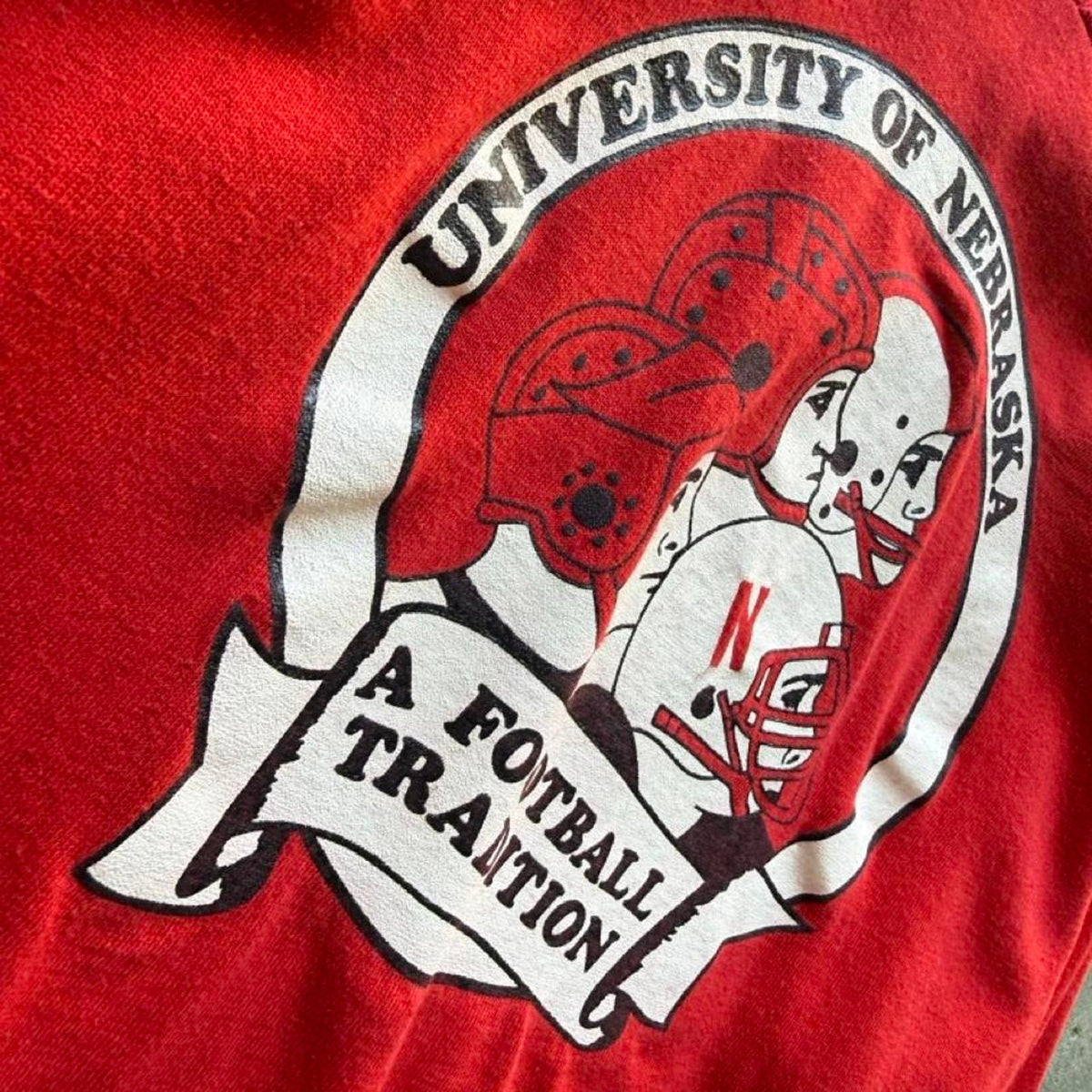 Vintage 80s Nebraska Huskers Long Sleeve T-Shirt - Large