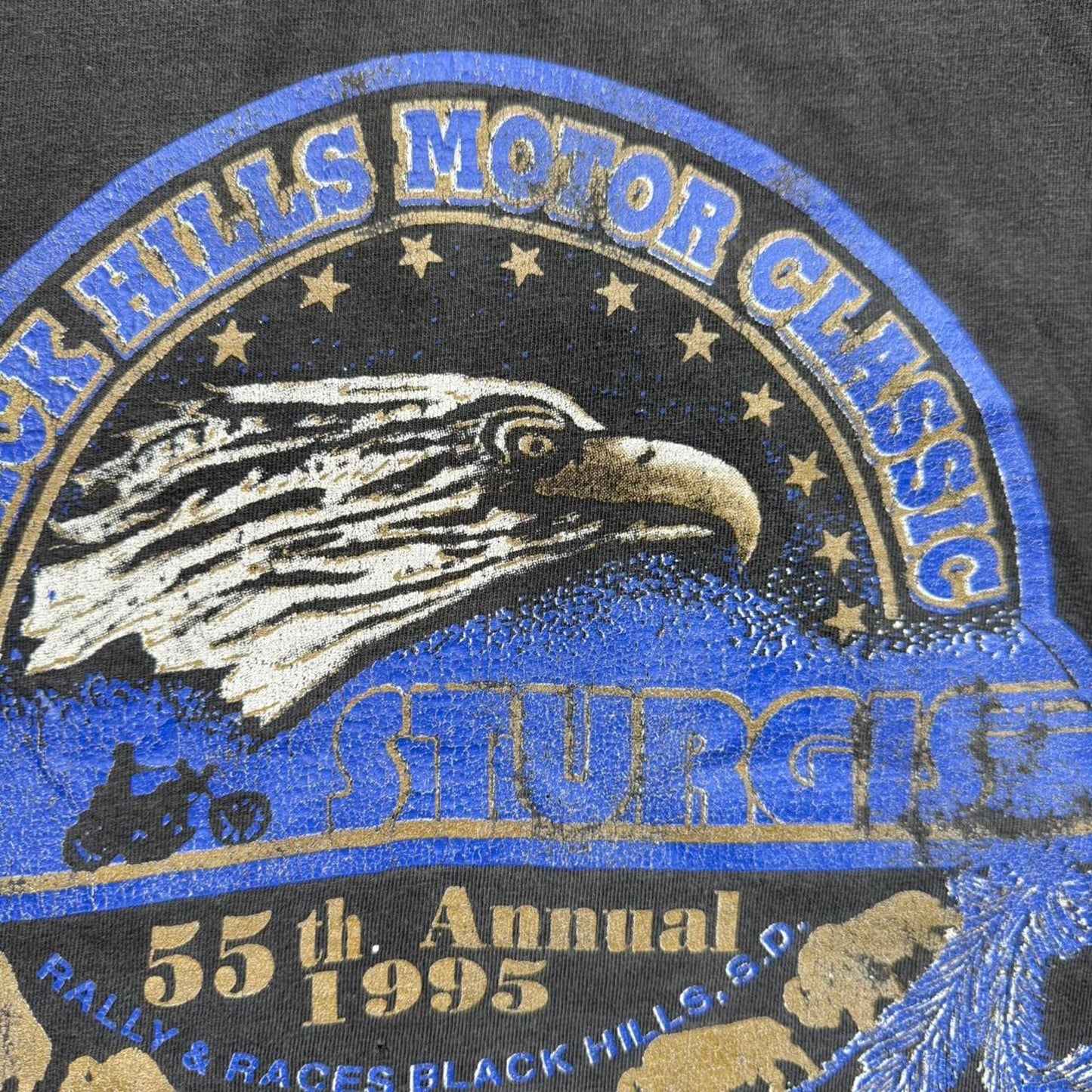 Vintage 90s Black Hills Motorcycle Rally Biker Harley T-Shirt - XX-Large