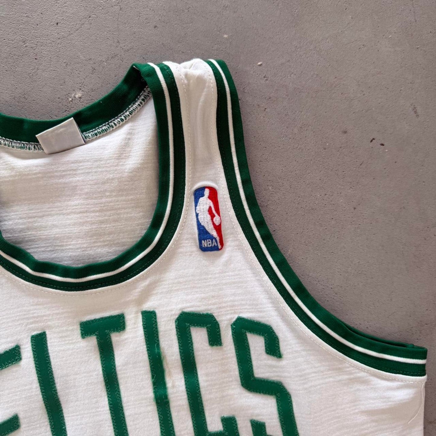 Vintage 80s Boston Celtics Larry Bird Sand Knit Jersey - Medium
