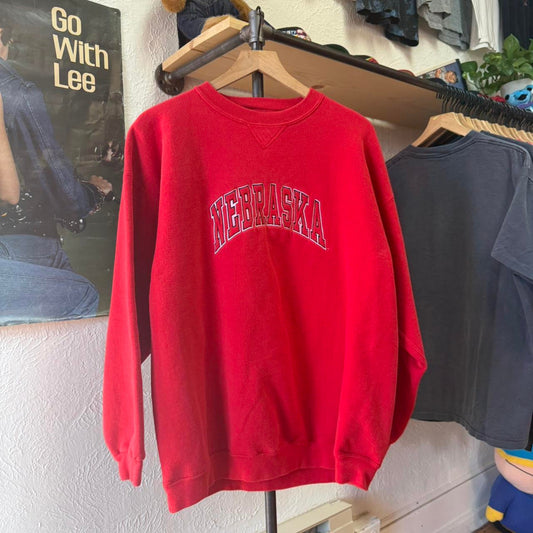Vintage 90s Nebraska Huskers Spell Out Crewneck - Large