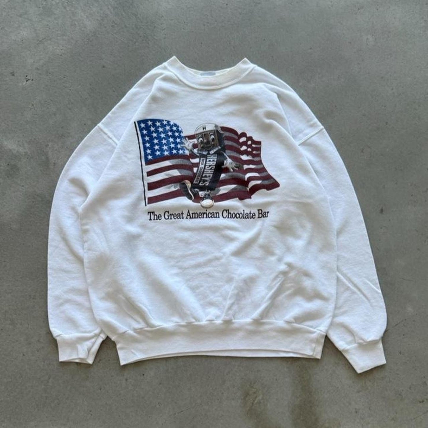 Vintage 90s Hersheys The Great American Chocolate Bar Crewneck  - Large