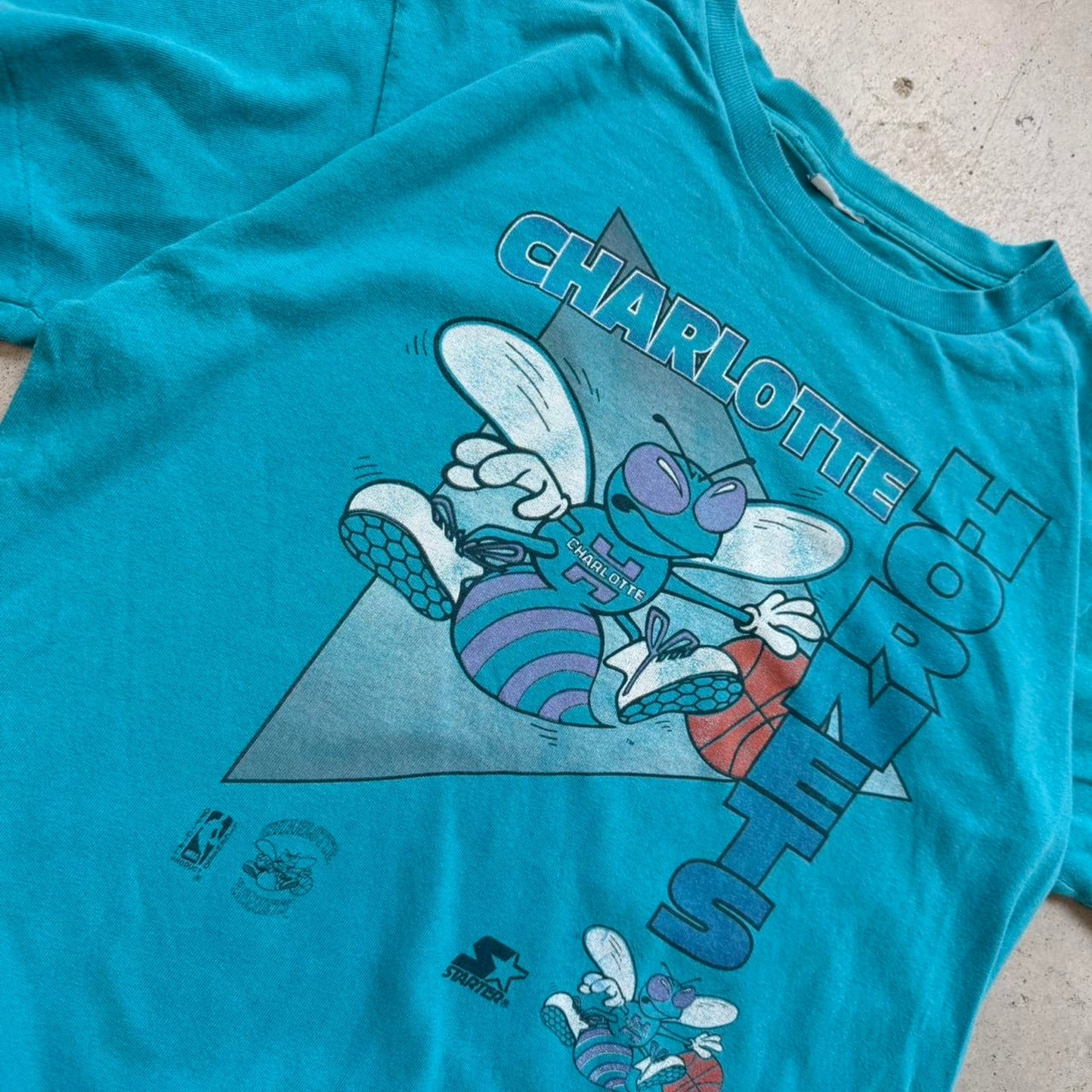 Vintage 90s Charolette Hornets NBA Basketball T-Shirt - Large