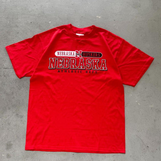 Vintage 90s Nebraska Huskers Athletic Dept T-Shirt - Large