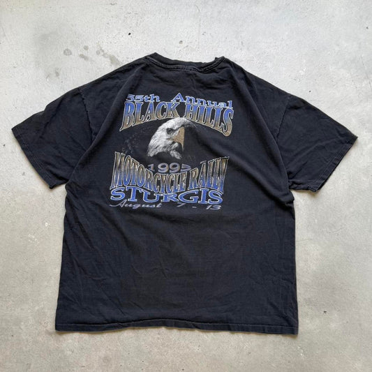 Vintage 90s Black Hills Motorcycle Rally Biker Harley T-Shirt - XX-Large