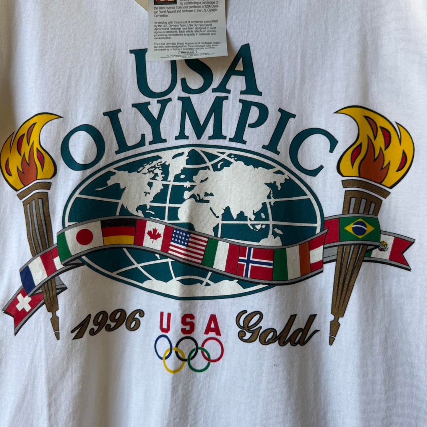 Vintage 1996 USA Olympics Atlanta USA T-Shirt - Medium