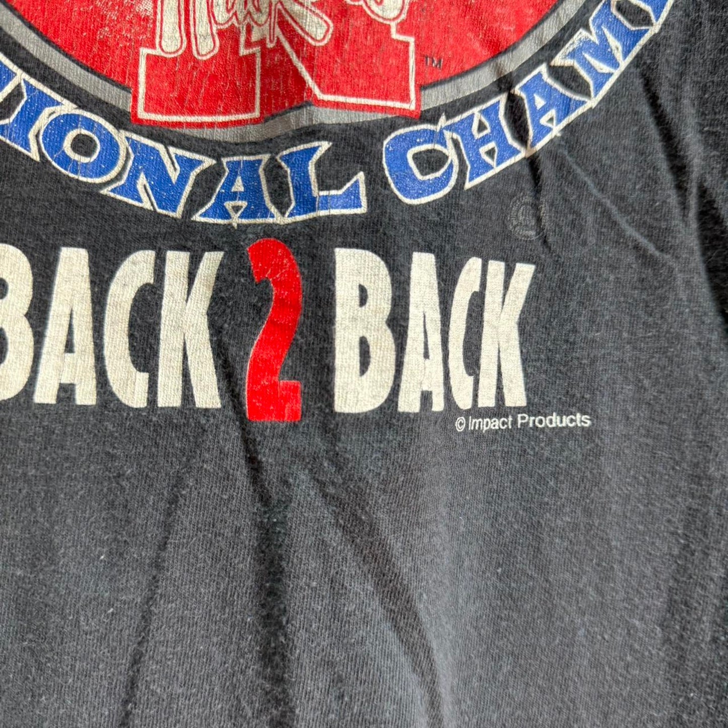 Vintage 90s Nebraska Huskers US Flag Football Back to Back T-Shirt