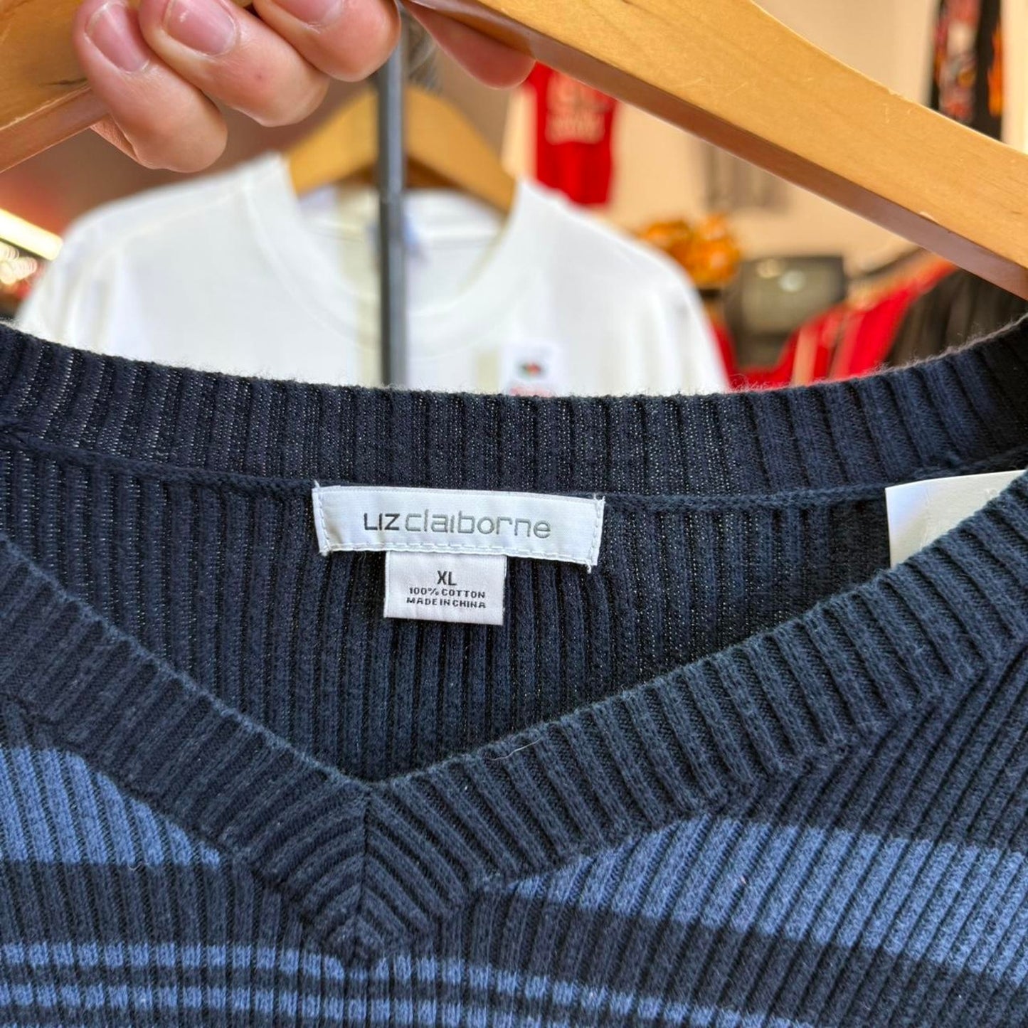 Vintage 90s Liz Clairborne Striped Sweater - X-Large (W)