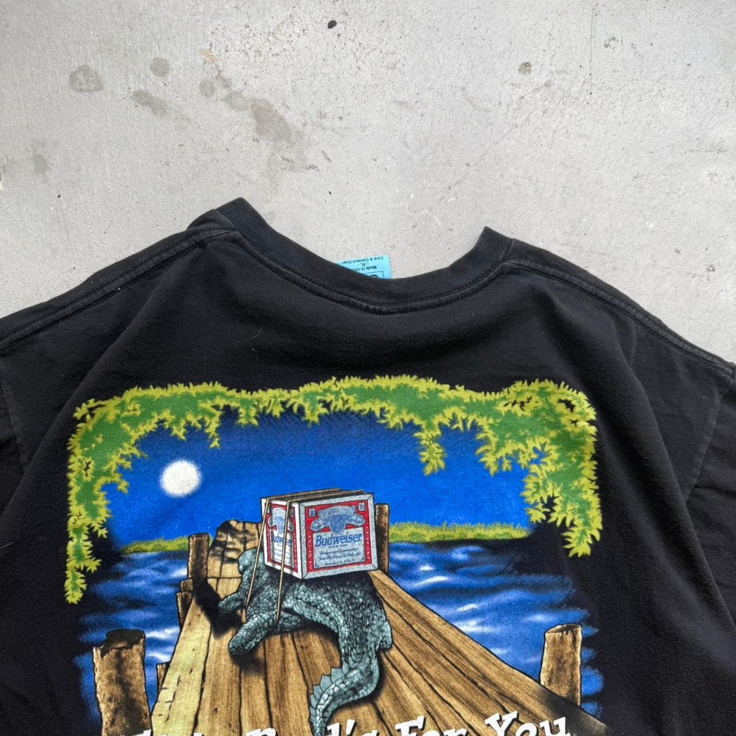 Vintage 90s Budweiser Crocodile This Buds for You Beer T-Shirt - X-Large