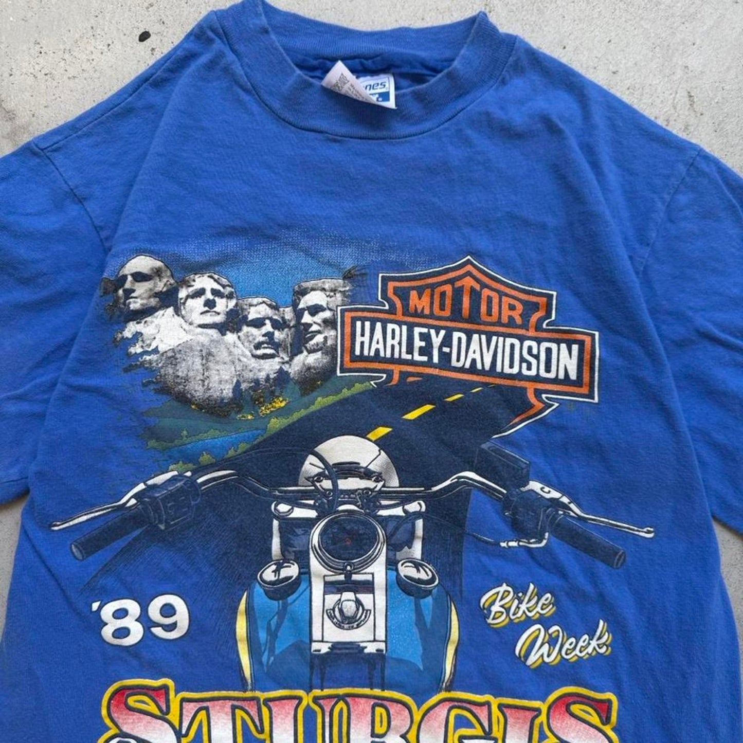 Vintage 1989 Harley Davidson Motorcycles Sturgis Biker T-Shirt - Small