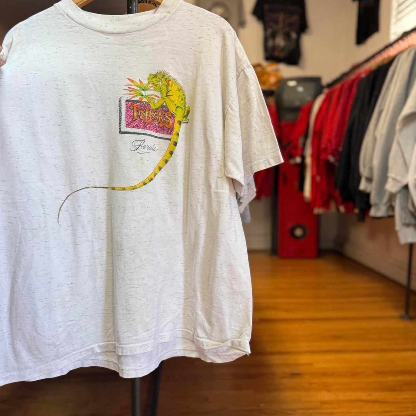 Vintage 90s Tropical Degrees Iguana Lizard T-Shirt - X-Large