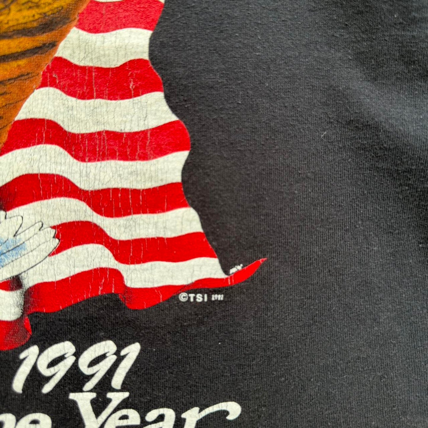 Vintage 90s Sturgis Eagle USA Flag Biker T-Shirt - X-Large