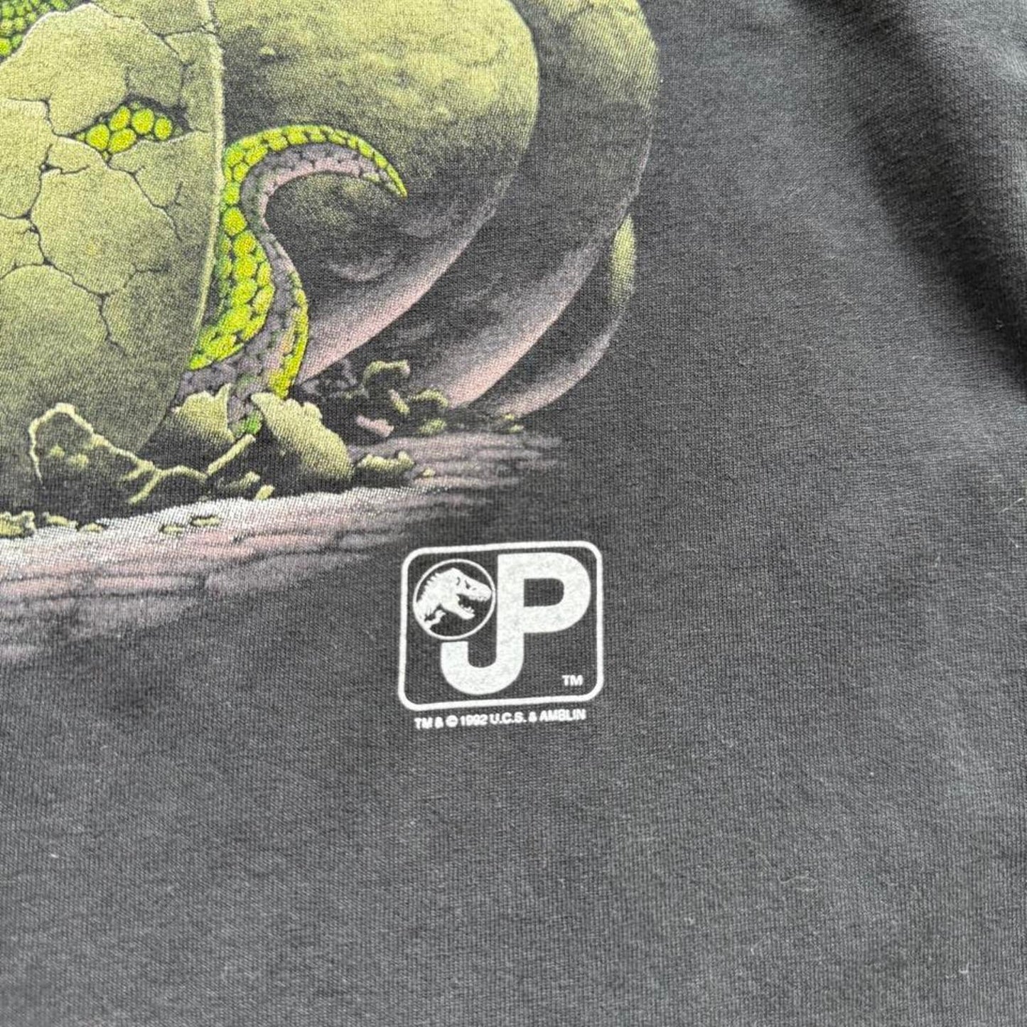 Vintage 90s Jurassic Park Dino Egg T-Shirt - Kids Large 14-16