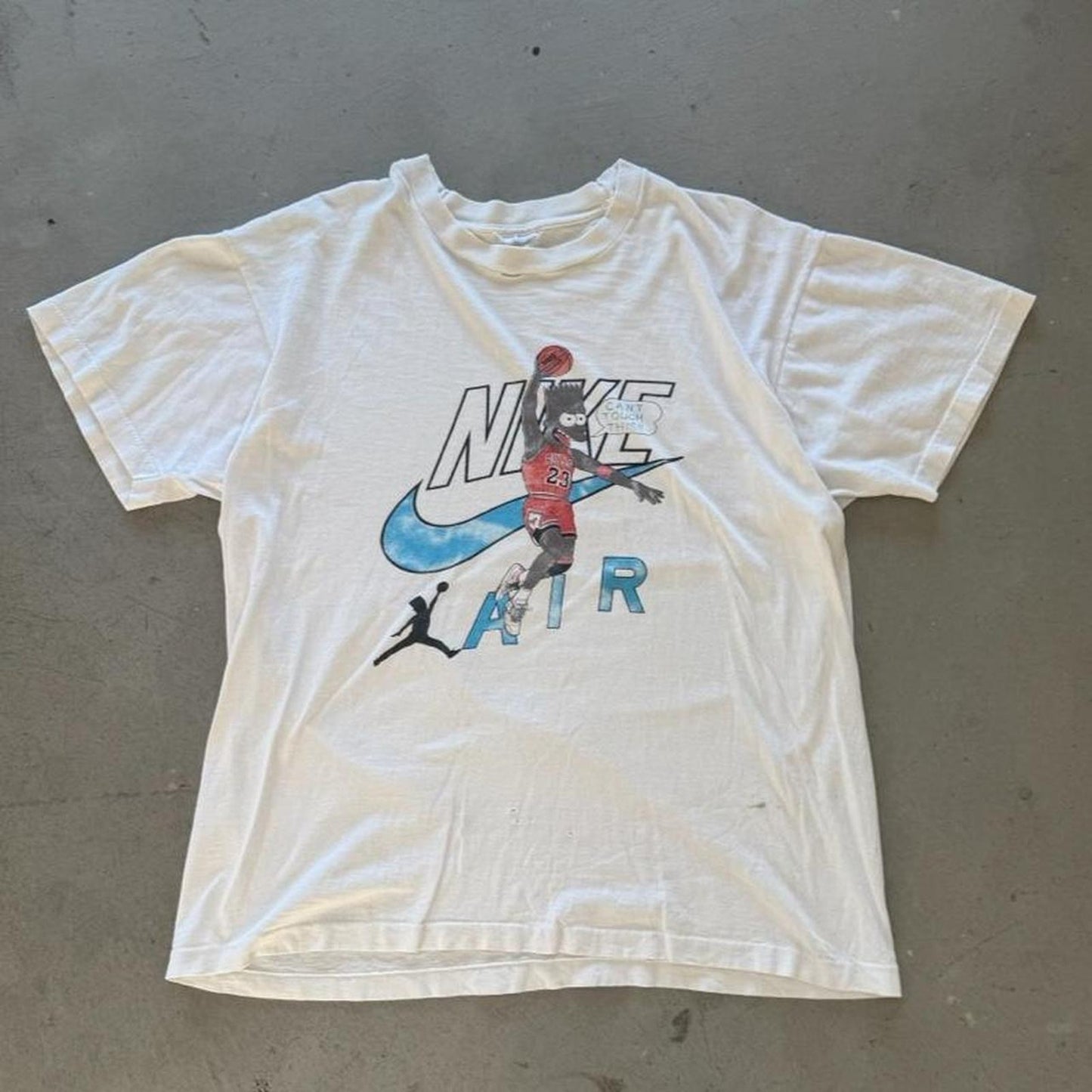 Vintage 90s Bart Simpson Nike Air Jordan Parody T-Shirt - X-Large