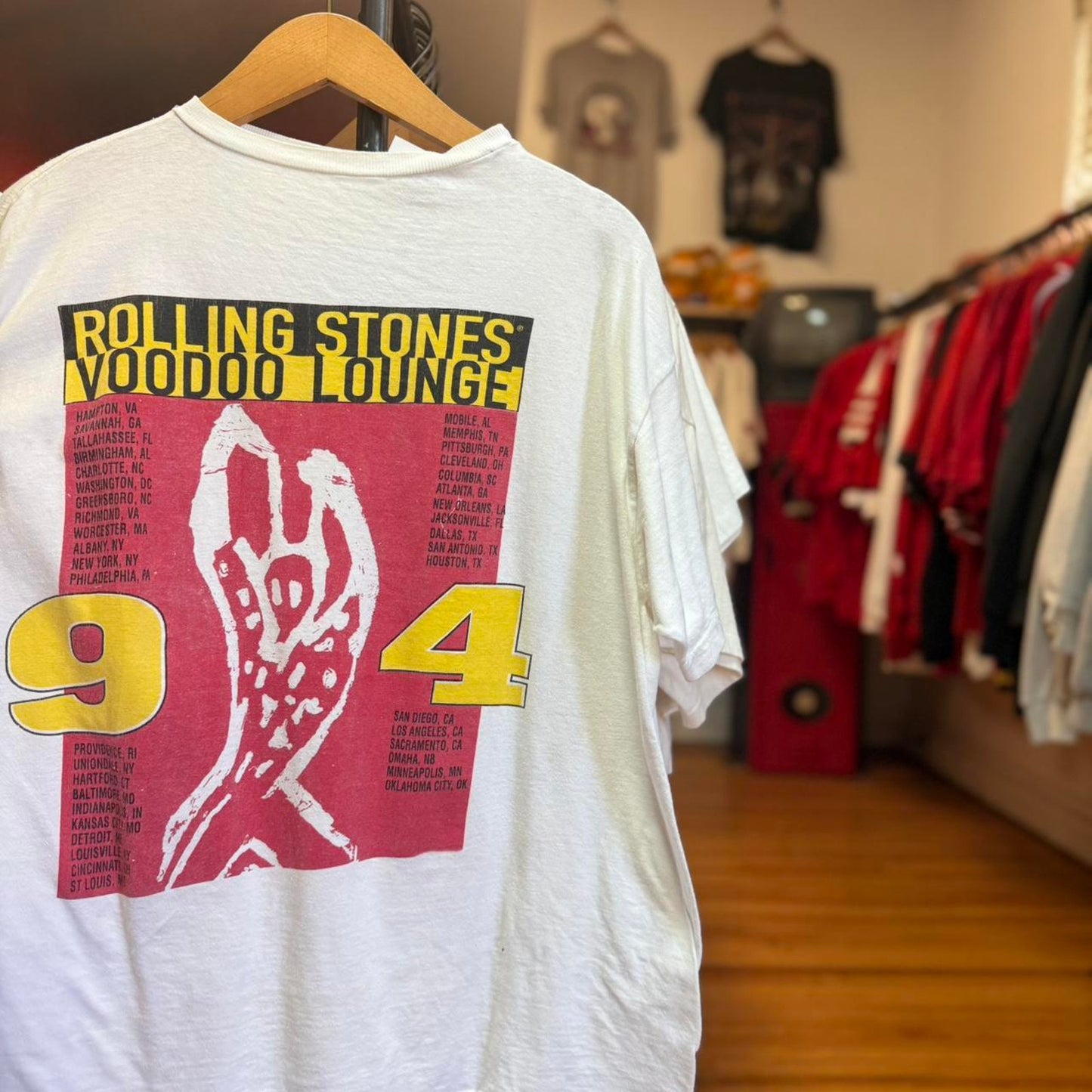 Vintage 1994 Rolling Stones Voodoo Lounge Band T-Shirt - Large