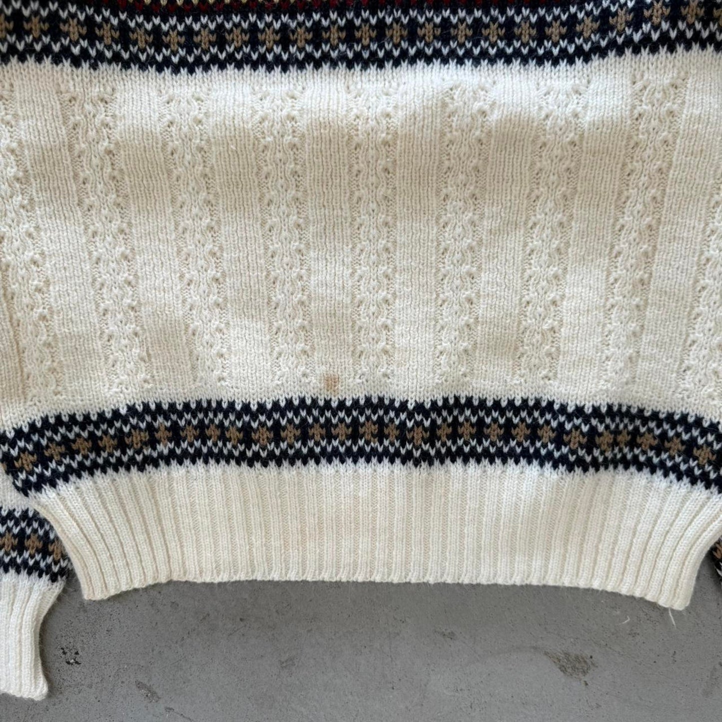 Vintage 80s Knit Snowflake Sweater - Medium