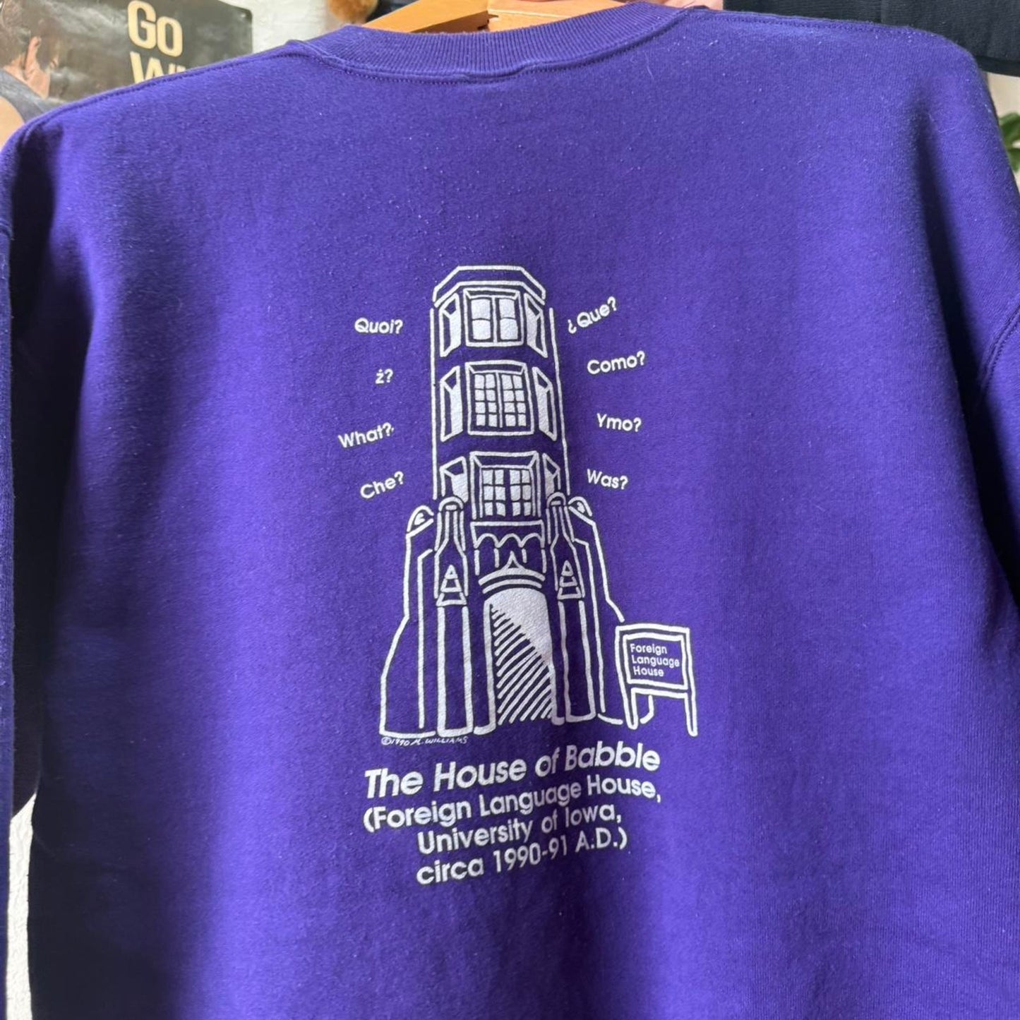 Vintage 90s Russell Athletic Architecture Tower of Babel Crewneck - X-Large