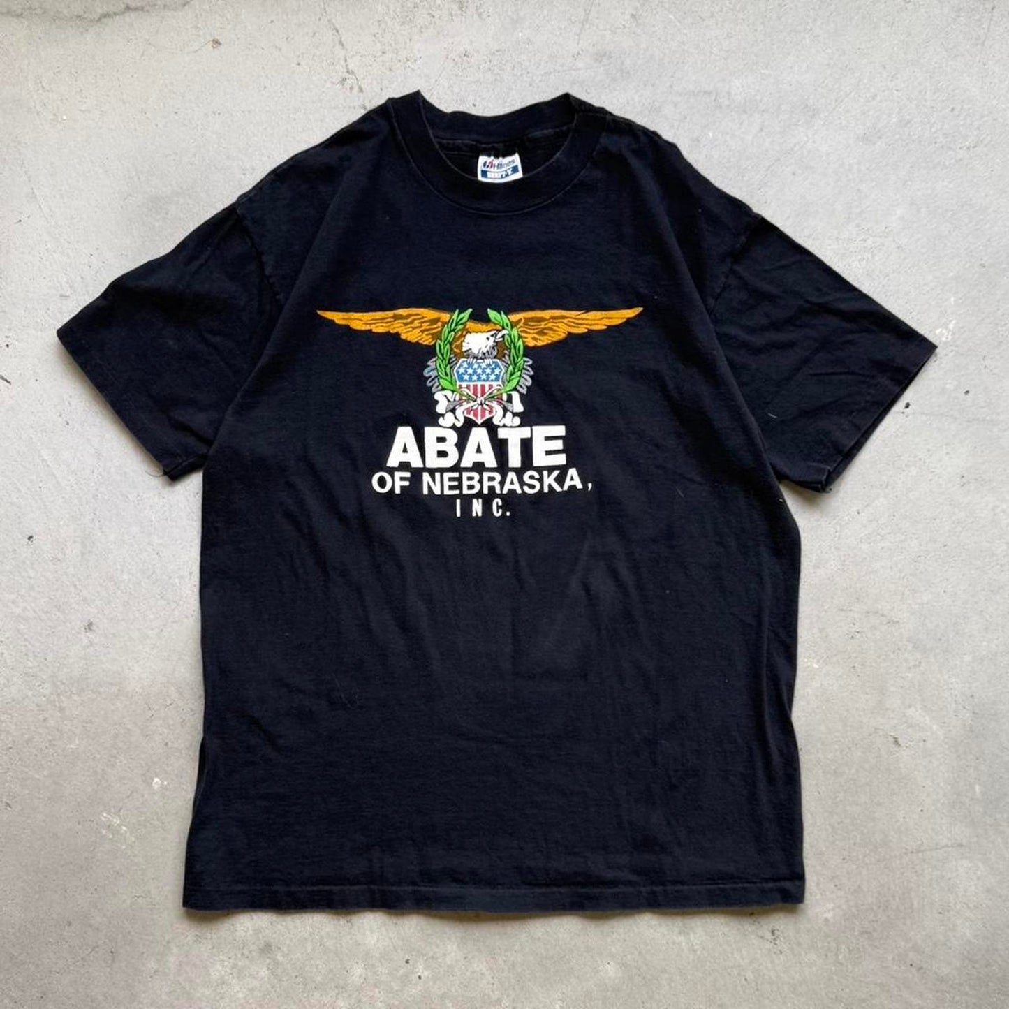 Vintage 80s Abate of Nebraska Biker Motorcycle T-Shirt