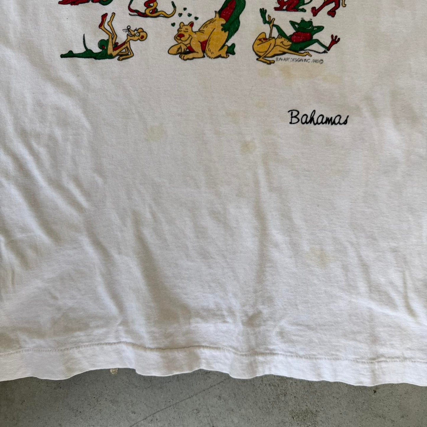 Vintage 90 Cartoon Sex Position Funny T-Shirt - Large
