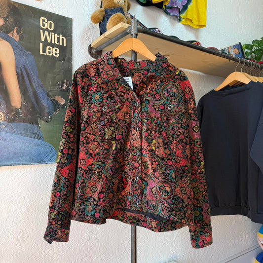 Vintage 90s Paiskey Colorful Whimsical Button Up Jacket - Medium