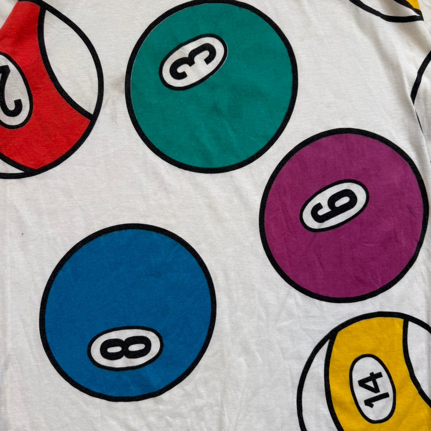 Vintage 90s Pool Ball All Over Print T-Shirt - OSFA