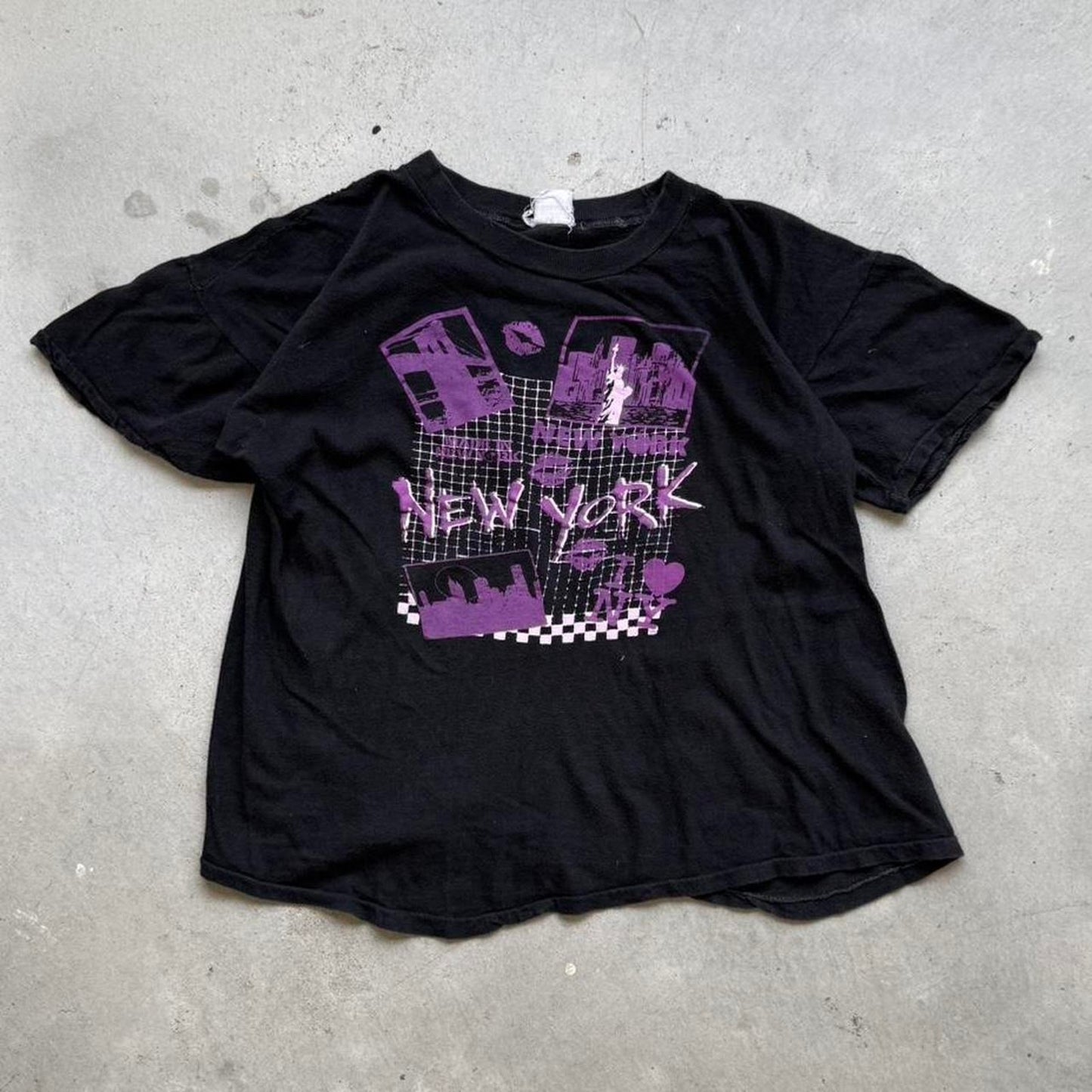 Vintage 90s New York Crop T-Shirt - X-Large (W)