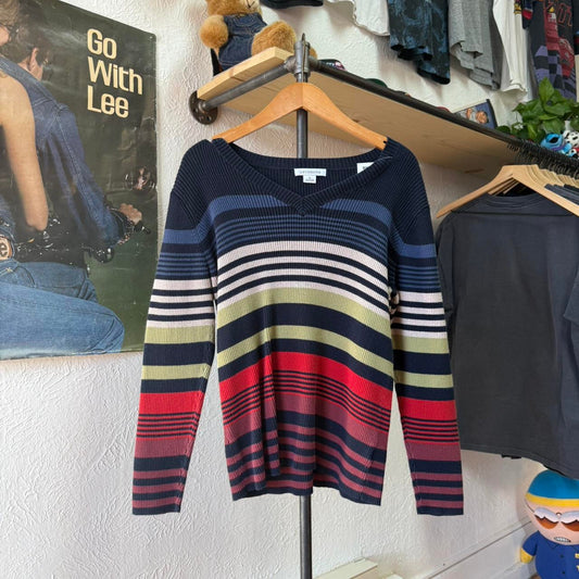 Vintage Liz Clairborne Striped Sweater - X-Large (W)