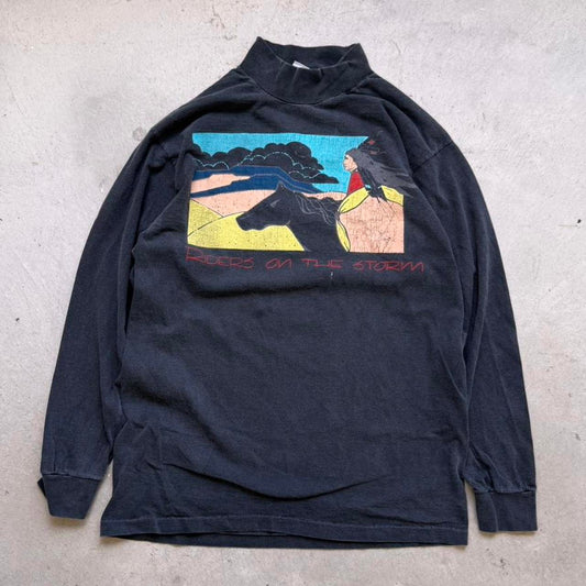 Vintage 90s Riders of the Storm Native American T-Shirt - Medium