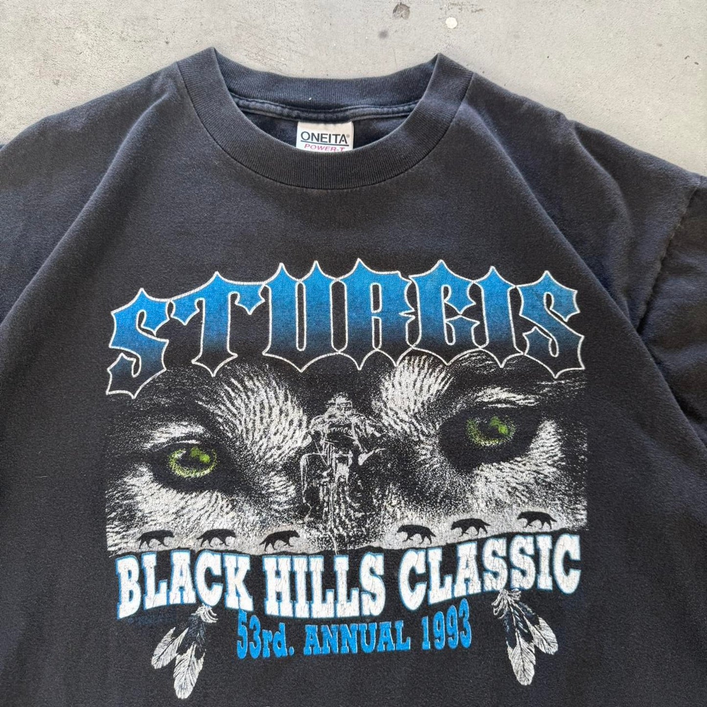Vintage 1993 Sturgis Black Hills Classic Motorcycle Biker T-Shirt - X-Large