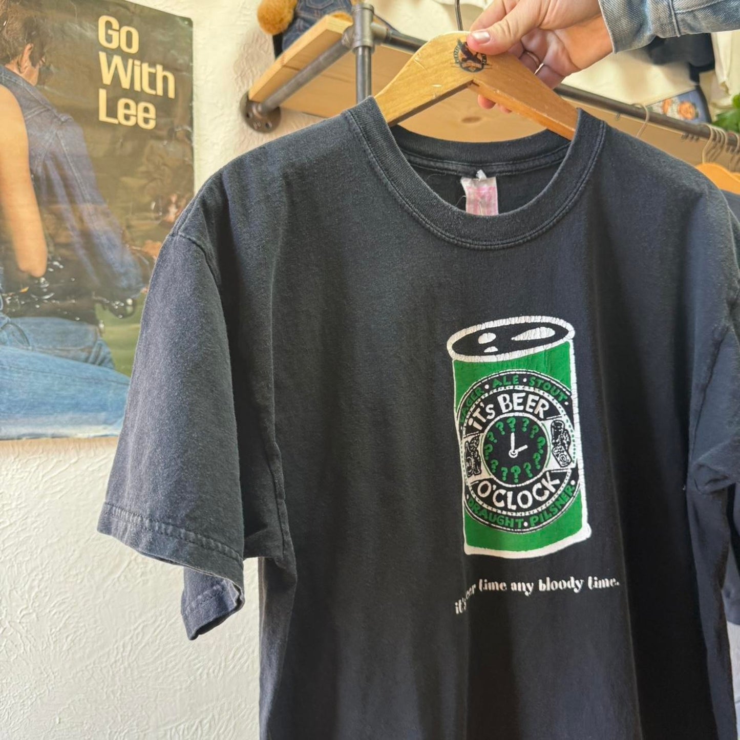 Vintage 90s It’s Beer Time Any Bloody Time Alcohol T-Shirt - X-Large
